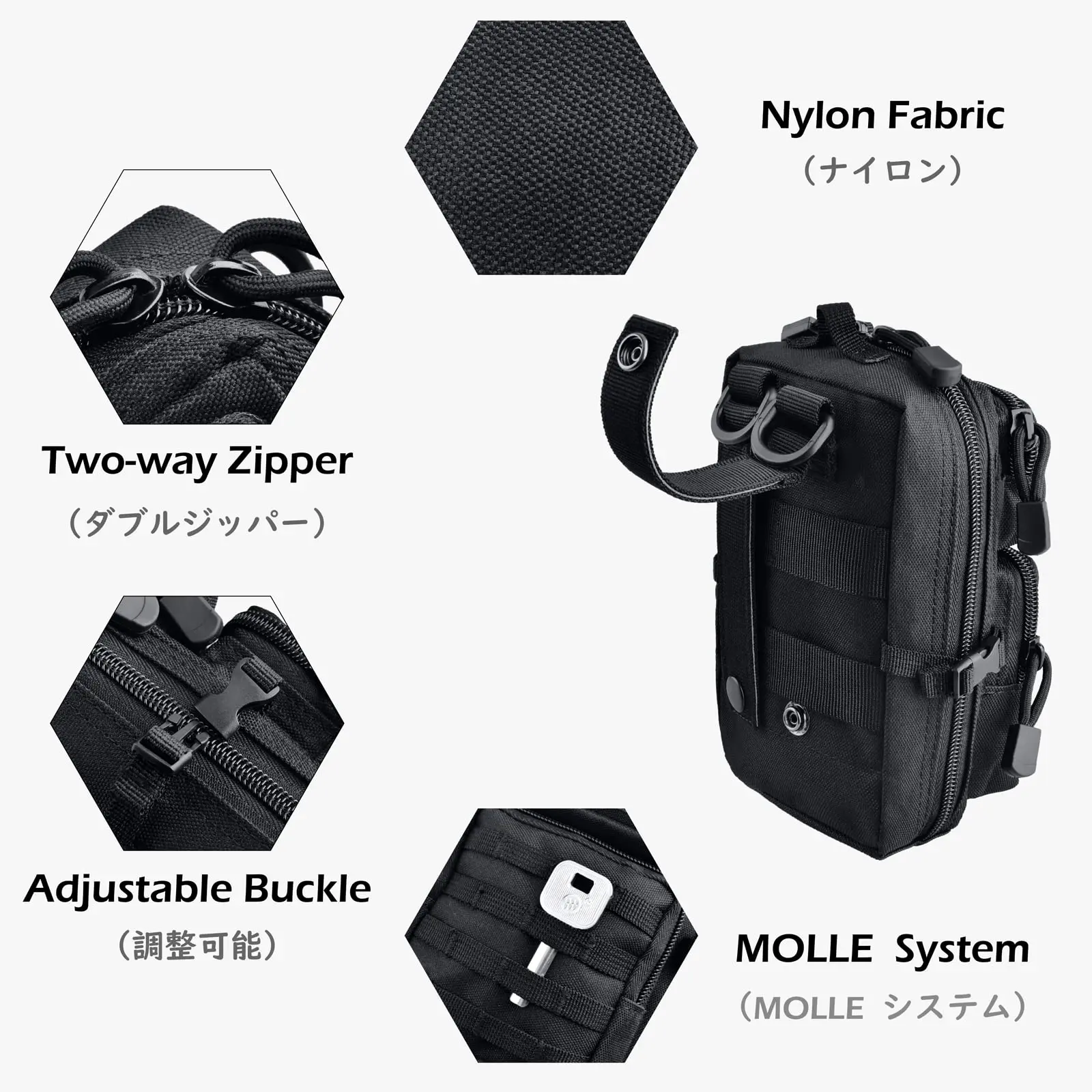 Waterproof Tactical Molle Utility Pouch for Hiking and Fishing