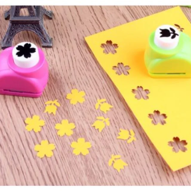 1pcs Kids toys Stamps Handmade Materials Small Embossing Device Children Card Production Flower Punching Device DIY Toy 6