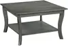 American Heritage Square Coffee Table, Wirebrush Dark Gray 1