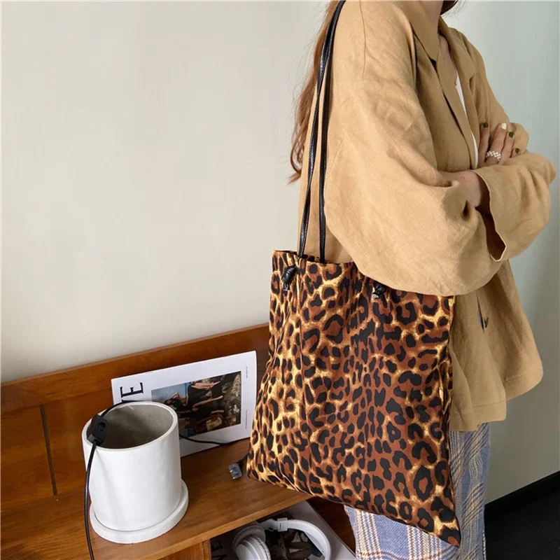 

Animal Print Leopard Bag Women Ladies Bags Brand Large Capacity Shoulder Clutch Hobos Handbags Dumpling Tote Fashion Women's Bag