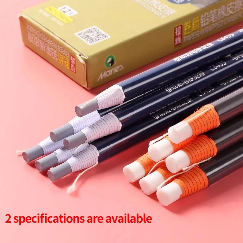 Paper-wrapped Roll Paper Rubber Pen Eraser Pencils High-Gloss Rubbers Set Painting Drawing Art Supplies Sketch Stationery 5