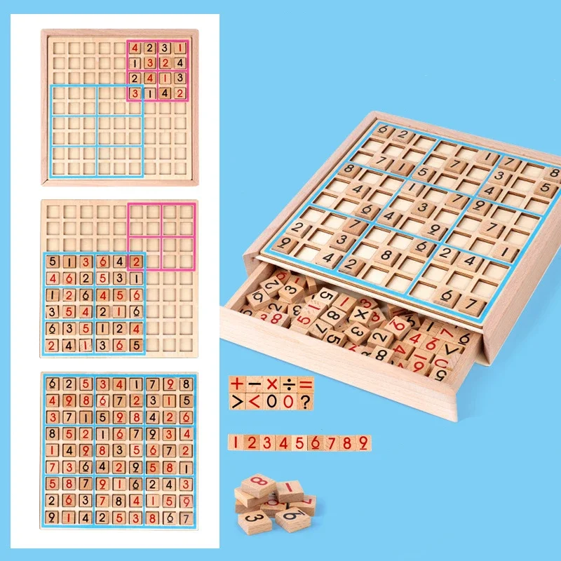 Sudoku Crosswords Montessori Digits Inference logic Games Latin Square Math Puzzles Number Place Games Toys 3