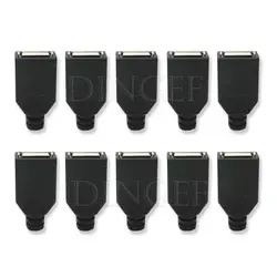 10 - Pack Type A USB Plug Socket Connectors with Black Plastic Covers (Female 10PCS)