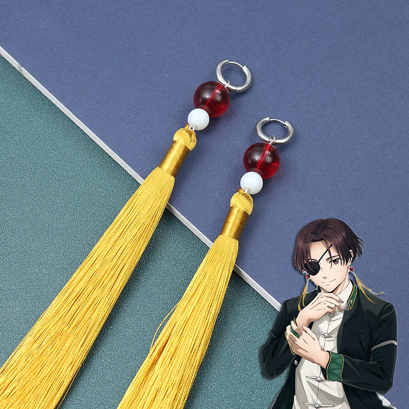 Anime WIND BREAKER Hayato Suo Cosplay Earrings Unisex Tassels Pendant Ear Clip Ear Hook Jewelry Halloween Roleplay Party Prop anime ear clips