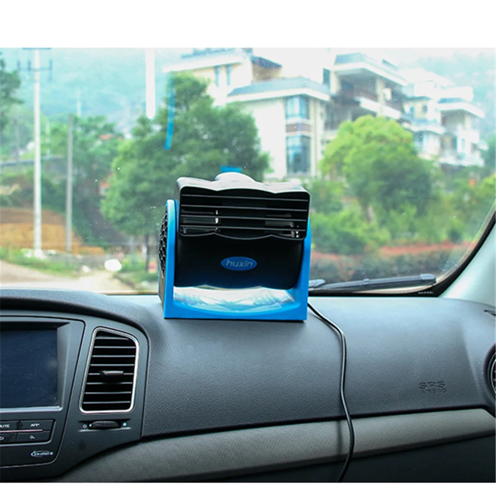 12V Mini Portable Air Conditioner Car Leafless Conditioning Humidifier Purifier USB Desktop Air Cooler Cooling Silent Fan