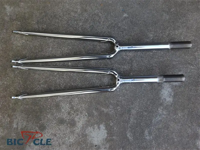 

2023 New LEVEL UP Long Tube Length 25.4mm Straight Fork Extended Vintage Bike Fixed Gear Vintage 700c Bike 4130 Cr-Mo Fork