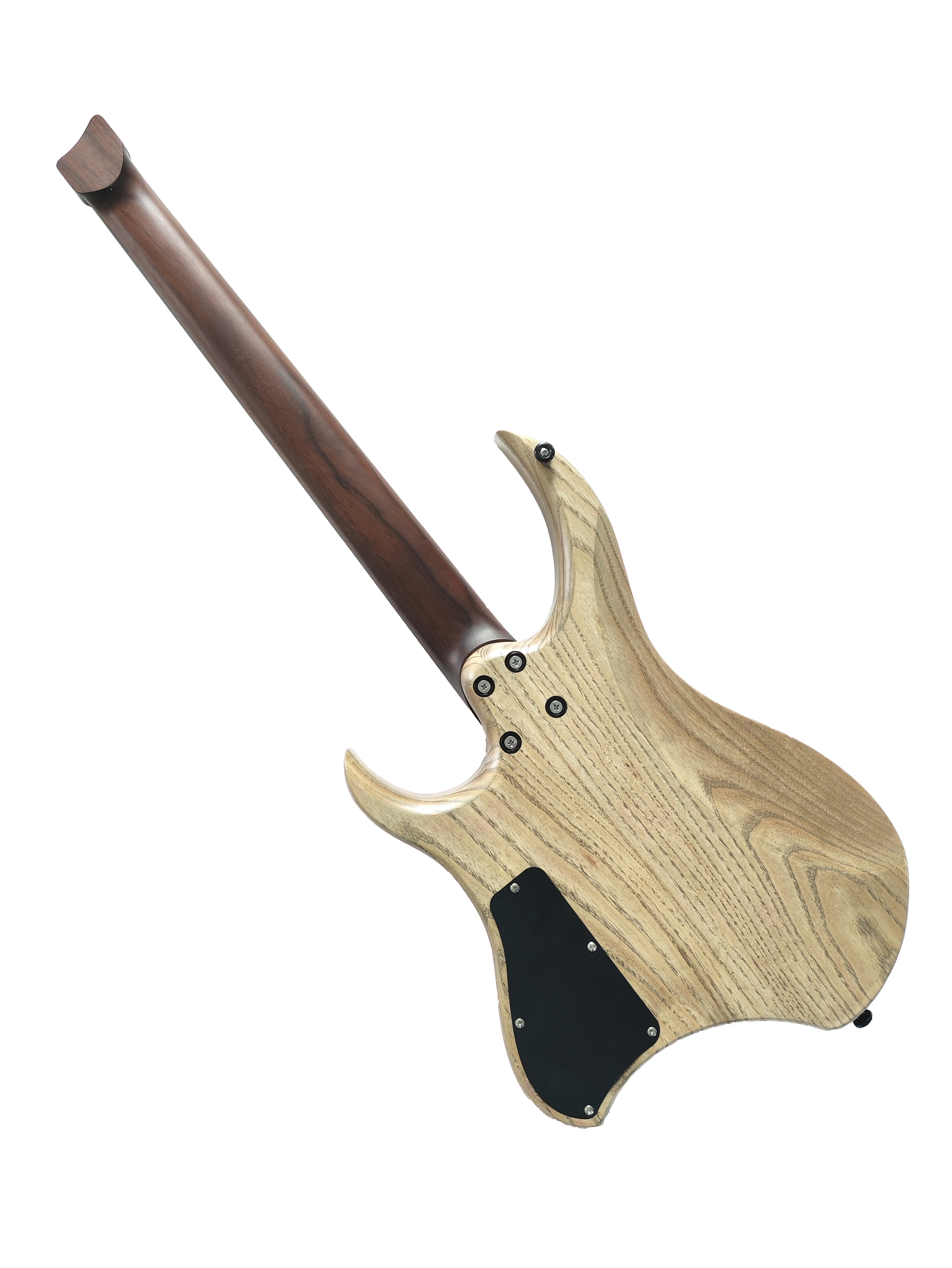 McTang Headless Electric Guitar,6 Strings, Fan shaped Frets, strengthened by carbon fabric，pink