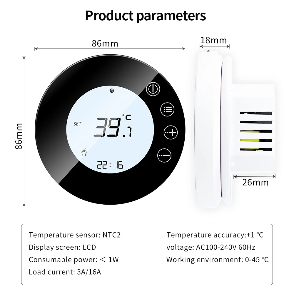 Tuya Smart Thermostats WiFi LCD Display
