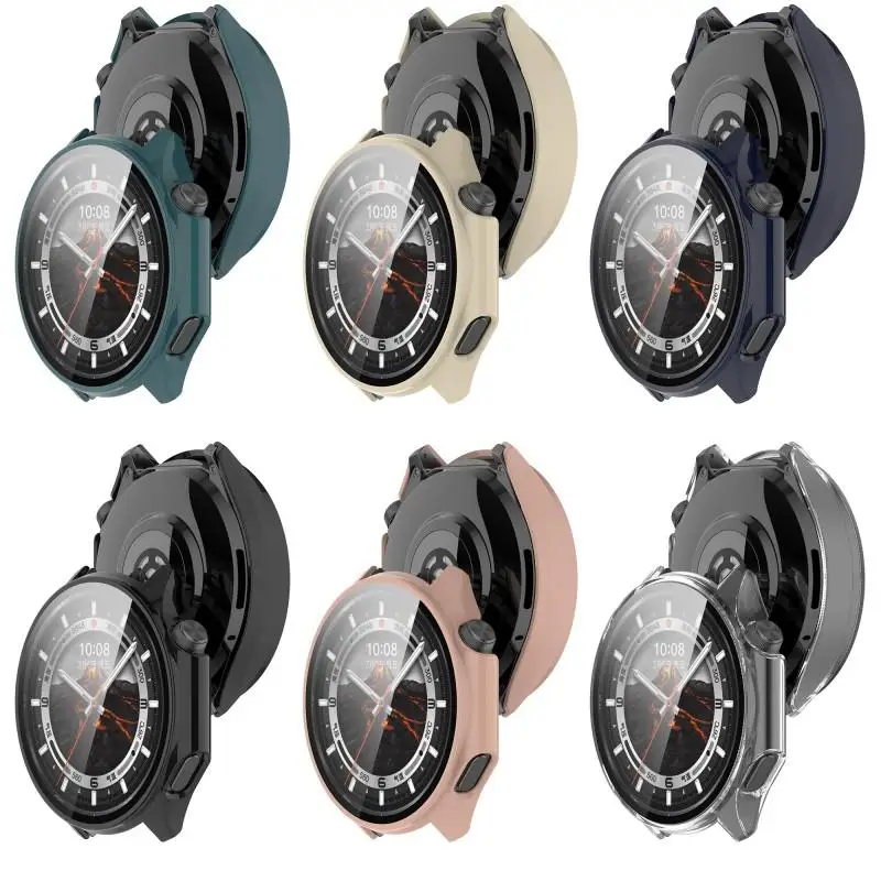 Tempered Glass Protective Case for Smart Watches - Durable Bumper Cover