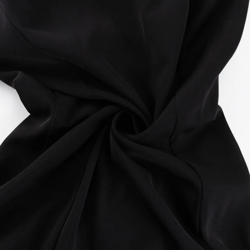 Vestido de noche de cintura alta para mujer, estilo retro, con empalme, manga larga, cuello vuelto, pliegues, minivestido para mujer, vestidos de fiesta y boda para mujer