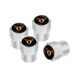 Enhanced Tire Valve Caps - Waterproof Airdust Protection (Silver)