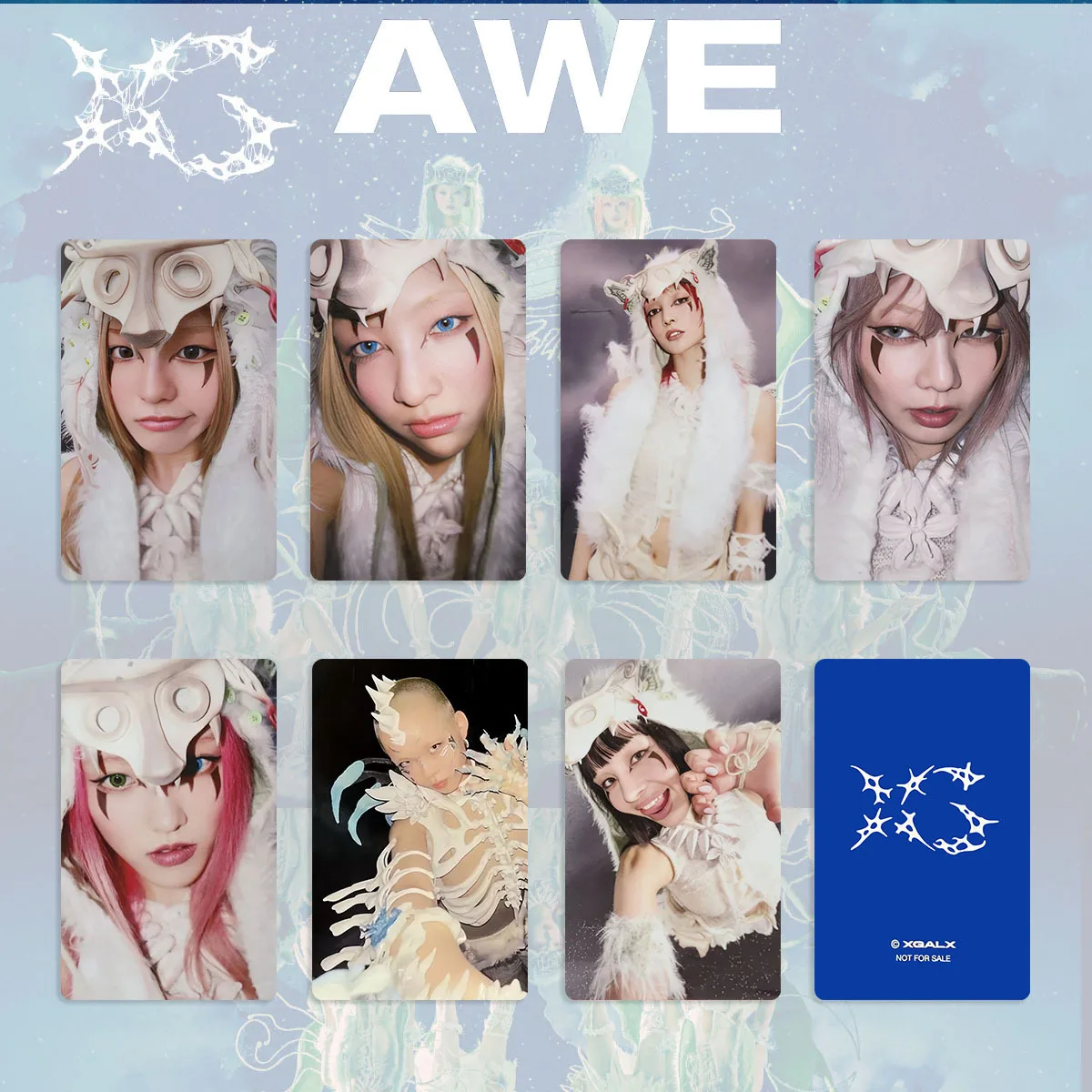 Kpop XG AWE Album Photocard Double Sides Printing Bright Film LOMO