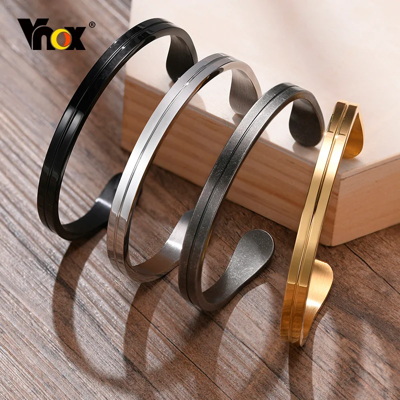 Vnox Retro Vintage Rustic Mens Stainless Steel Metal Bracelet Waterproof Rock Punk Viking Father's Day Gift
