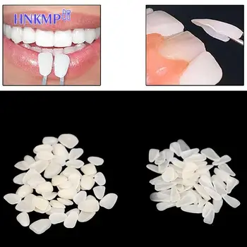 60pcs dentale Ultra sottile anteriore temporaneo corona sbiancante denti in porcellana impiallacciature denti in resina per auto odontoiatrica