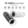 Digital Microscope Wireless Pocket Handheld USB Microscopes 1000X Zoom Fixed Focus HD Magnifier with LED For iPhone Android PC 1
