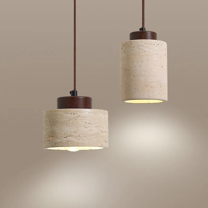 NOCHX Lampadario da Soffitto in Pietra Naturale Cilindrica in