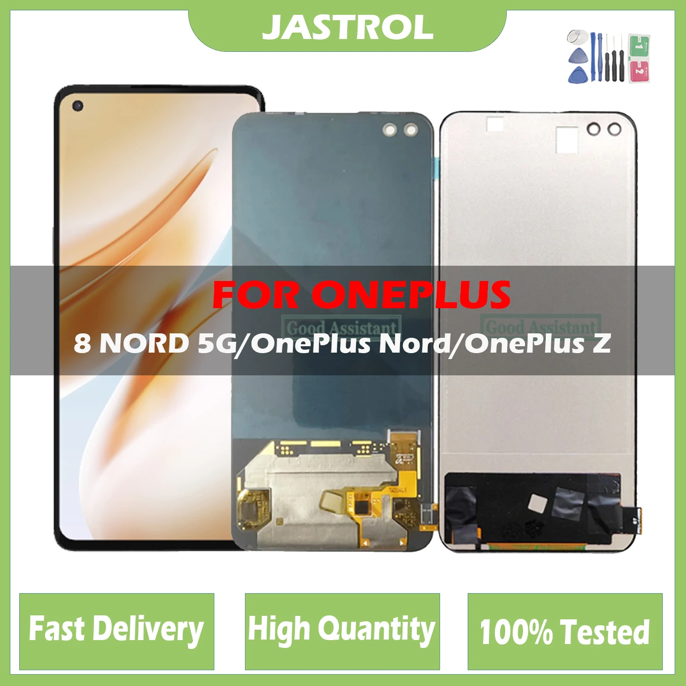 6.44 "Originale Supor Amoled / Tft Per Oneplus Nord / Oneplus Z Display Lcd Touch Panel Digitizer Per Oneplus 8 Nord 5G