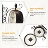 Antique-Look Wall Hanging Double Sided Clock Retro Station Clock Round Chandelier Scroll Wall Mount Home Decor Wall Clock 8 inch 5