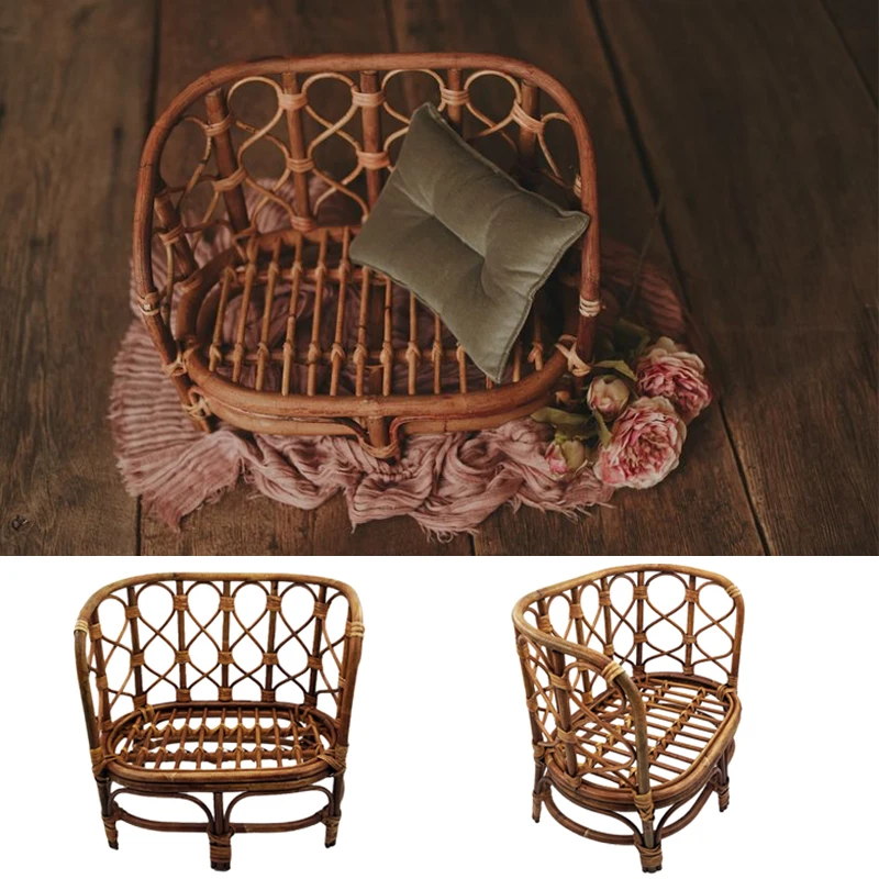 

Newborn Photography Props Baby Bench Handmade Vintage Bamboo Chair Baby Boy Photography Props Newborn Photo Prop Baby Crib