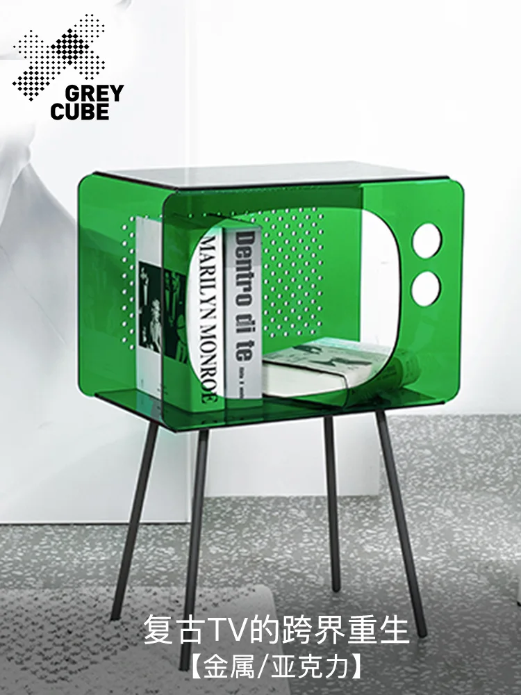 

Acrylic Bedroom Furniture End Tables Creative Living Room Sofa Office Side Table Modern Minimalist Small Apartment Coffee Table