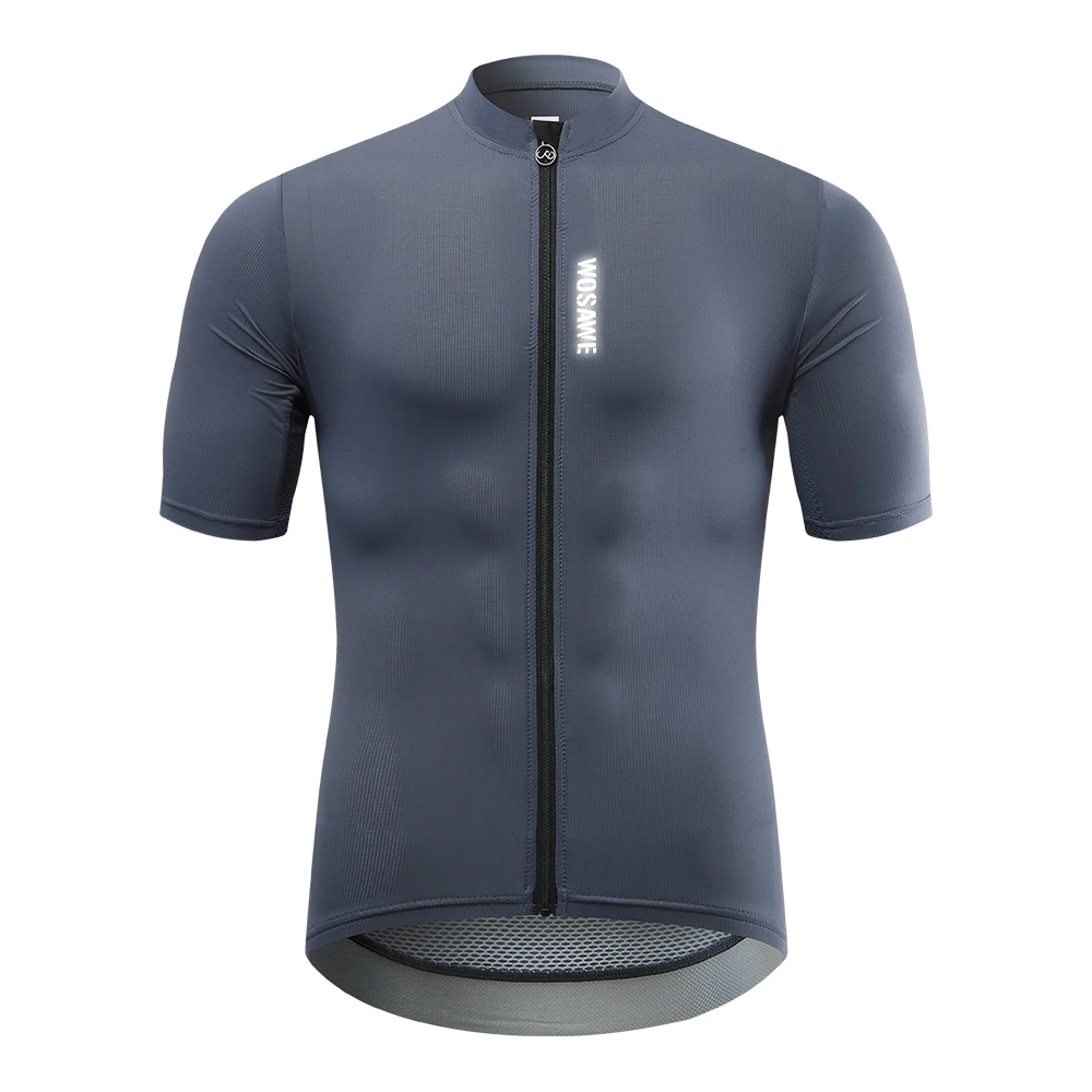thumbnail image 1 of WOSAWE - Maillot de ciclismo para hombre, manga corta, para verano y otoño, para ciclismo de montaña, de enduro, con cremallera completa, transpirable, para ciclismo de carretera, 1 of 5