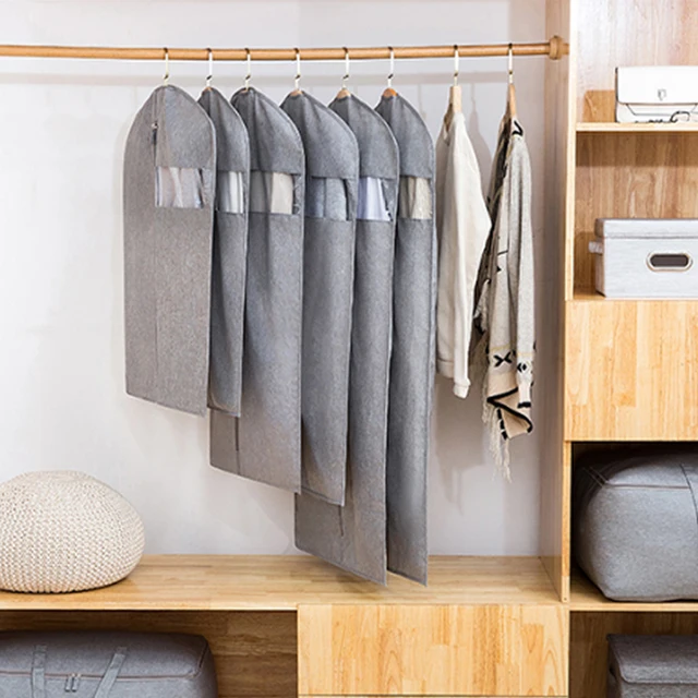 Porkabát Fedele Vízálló Kabát Ruházati Táska Függő Öltöny Por És Nedvességálló Szekrény Tároló Cipzárral