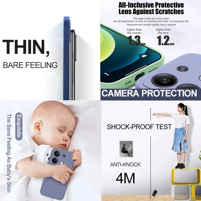 Shockproof Silicone TPU Phone Case – Soft Back Cover