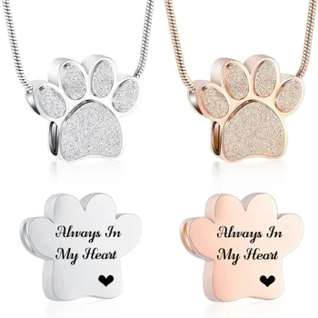 Paw Print Memorial Urn Necklace 1