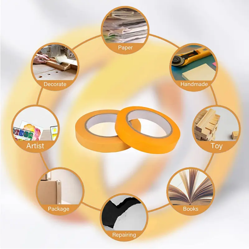 1Rolls 18-50m Model Masking Tape DIY Yellow Masking Tape Width 2/3/6/8/10/12/18/30/50mm - Image 6