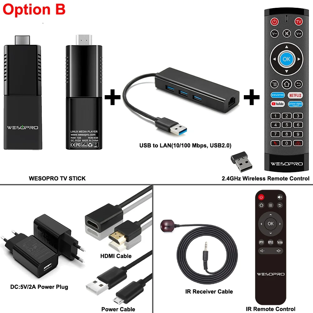 Linux TV Stick 4K Global Version Mini TV Dongle with 2.4GHz 5.0GHz Dual Band WIF