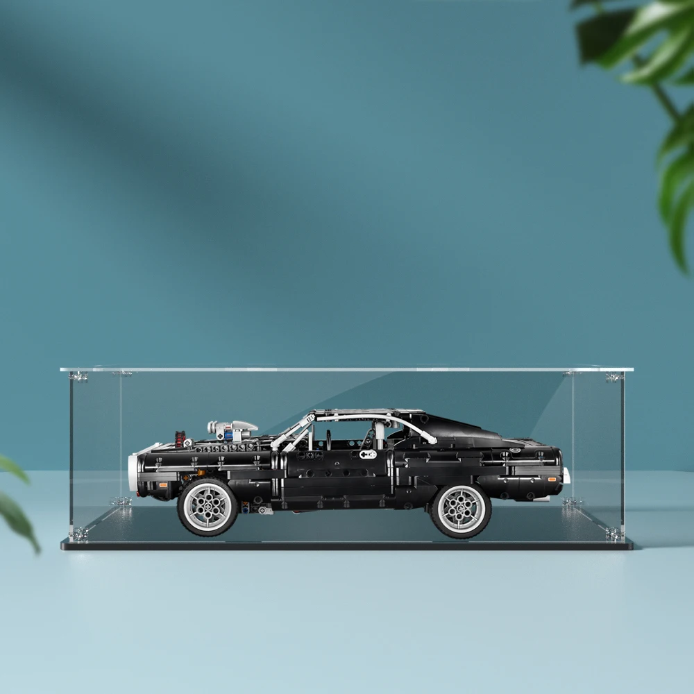 Acrylic display box for lego bricks 42111 display case for Dom's Dodge building block dustproof clear model car storage box 3