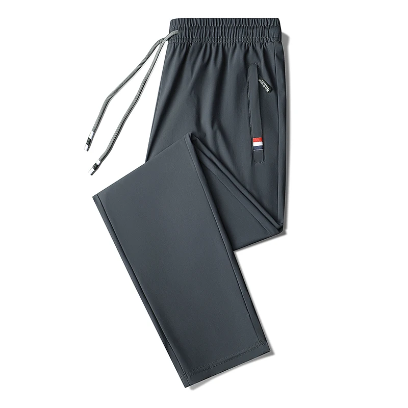 Summer Ice Silk Men's Casual Straight Leg Pants Two-piece Set Lightweight and Breathable Outdoor Golf Sports Leggings