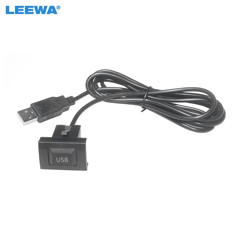 

Автомобильный USB-кабель LEEWA с кнопкой переключения 2,0, USB-адаптер для передачи данных, жгут проводов для универсальных моделей автомобилей, USB-кабель, аудиоадаптер # CA7194