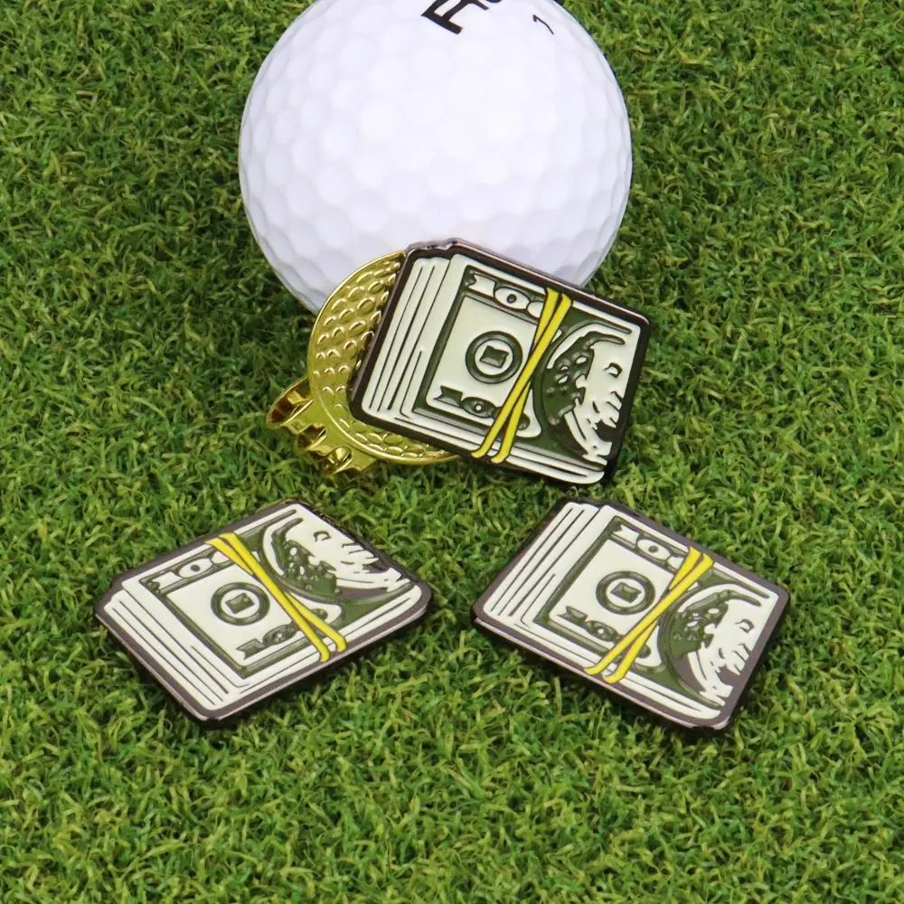 Golf Hat Clip Ball Marker Hat Clip Kirsite Dollar Magnetic Magnetic Easy To Take Off US Dollar Golf Girls Gift