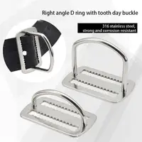 Diving D Ring Belt Buckle Scuba D Ring Sawtooth Design High Durability Diving Accessories Surfing Diving Fishing Scuba Climbing 2