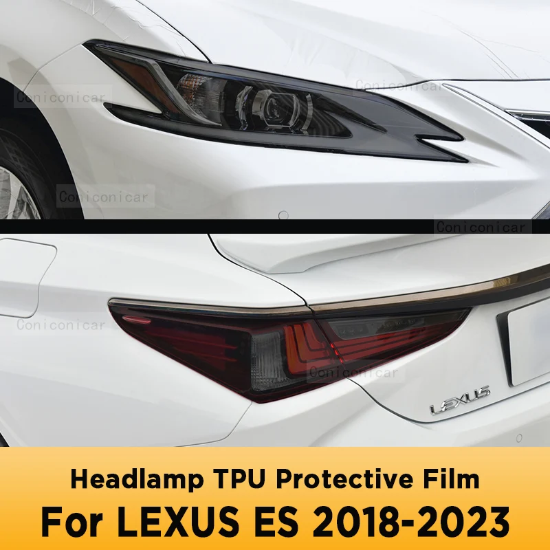 

Для LEXUS ES 2018-2023, автомобильная внешняя фара, защита от царапин, передняя лампа, ТИНТ, чехол, аксессуары, наклейка