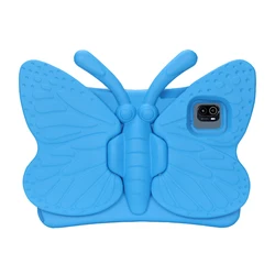 EVA Kids Cute Butterfly 3D Stand Tablet Case - Cartoon Design for Matepad SE 11 2024 (Blue)