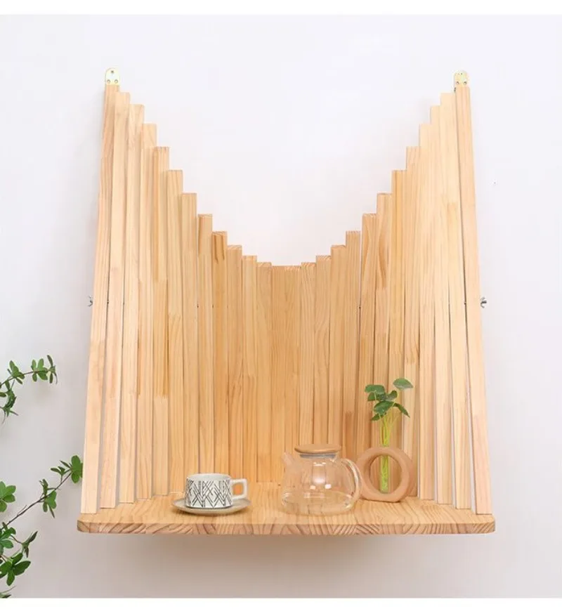 Description Picture 3 of itemSolid Wood Folding Table Simple Living Room Side Tables Coffee Corner Multifunctional Wooden Storage Portable Bedroom Furniture