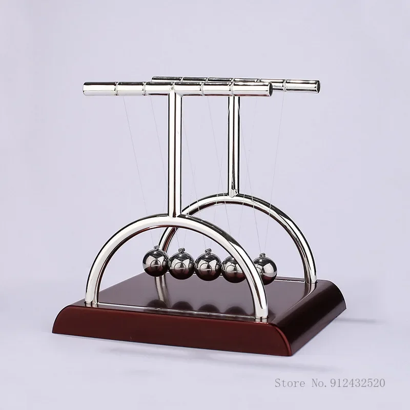 Steel Balance Ball Physics Science Pendulum Early Fun Development Educational Desk Toy Gift, Newtons Cradle Large, Medium, Small