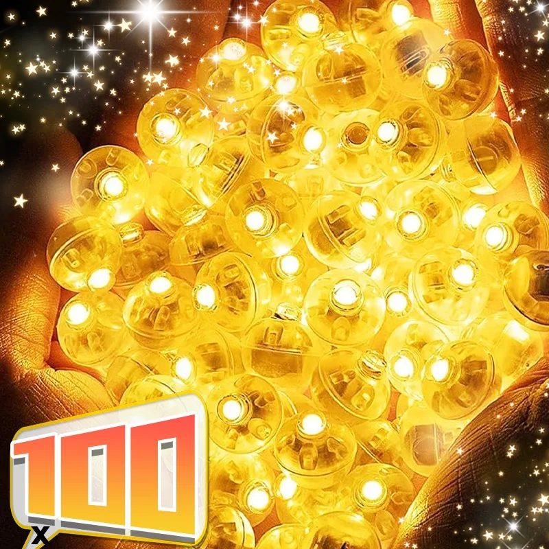 100/10Pcs Mini LED Round Balloon Light Colorful Luminous Flash Tumbler Ball Lamp Lantern Light Xmas Wedding Party Glow Supplies