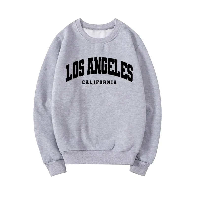 

Los Angeles California Sweatshirt Vintage LA Crewneck Sweatshirts Unisex Graphic Hoodie Long Sleeve Casual Tops Pullovers Jumper