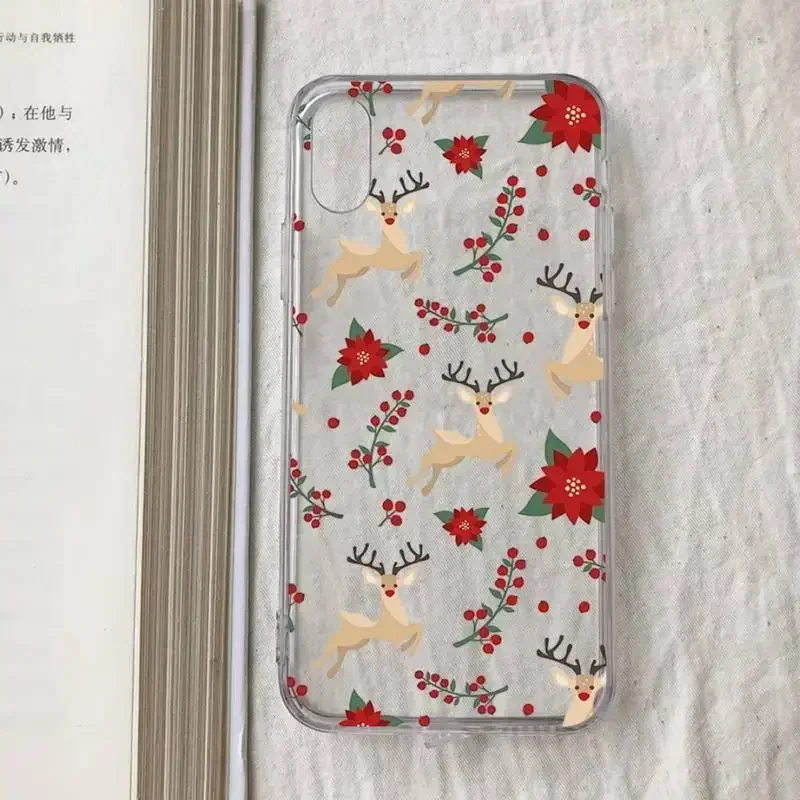 Festive New Year Santa & Reindeer Merry Christmas Phone Case Cover
