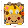 Montessori Toys Busy Book for Kids Color Shape Animal Cognition Early Education Toys Giraffe Quiet Book Fine Motor Toys 6