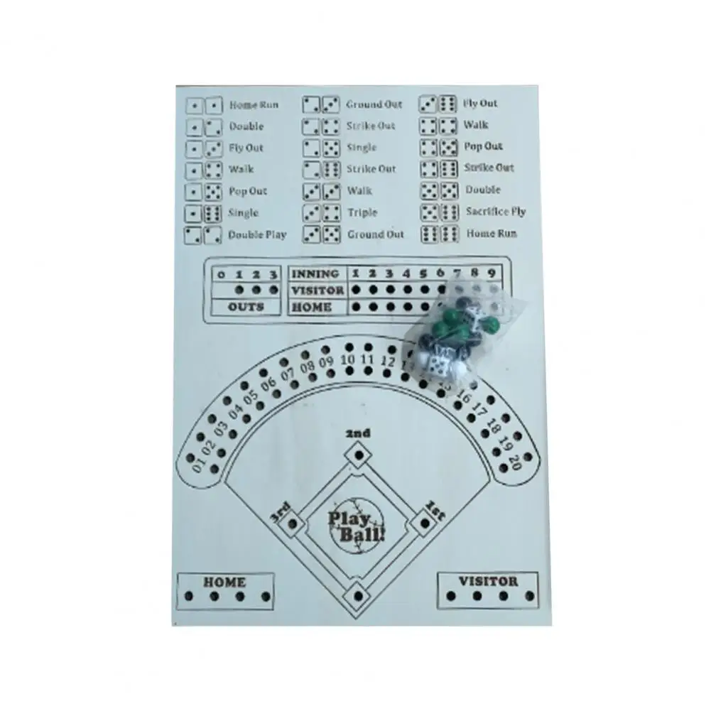 Kid Board Game Exercise Patience Parent-children Interaction Wood Baseball Dice Board Game Gift