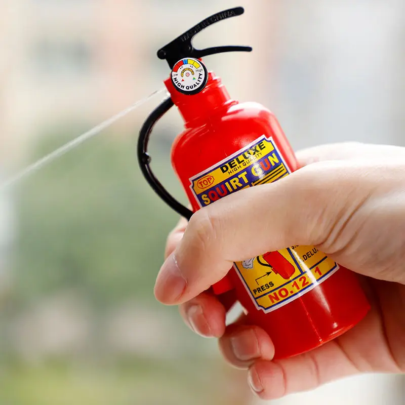 Funny Mini Fire Extinguisher Toy Water Guns Spray Water Outdoor Pool Beach Summer Toys Fireman Squirters for Kids Party 2
