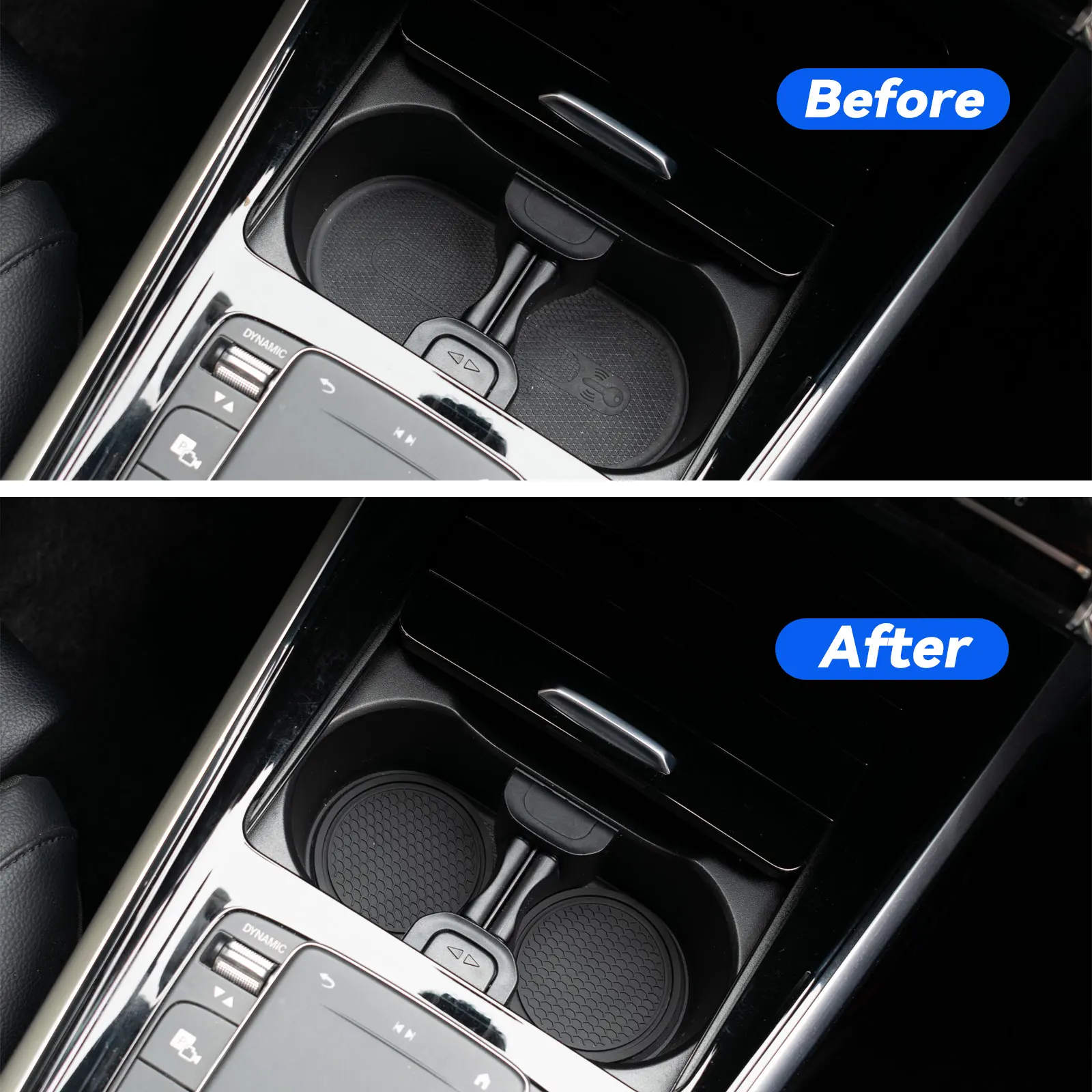 2PCS Universal Car Cup Holder Insert Coaster Anti-slip Pad Mats For VW Honda Volvo Tesla Toyota Audi BMW Accessories cup holder coasters cup holder inserts car coaster pads cup holder insert