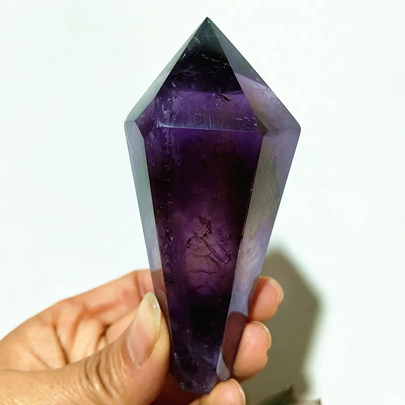 Natural Amethyst Quartz Crystal Tower Home Real Stone Wicca Witchcraft Energy Wand Spiritual Chakra Reiki Healing Room Decortion 6