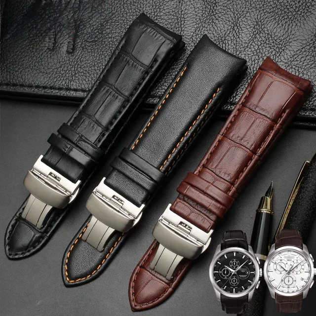 Tissot 1853 용 정품 가죽 스트랩 - 다양한 모델과 호환되며 개성적인 시계 스타일링 완성