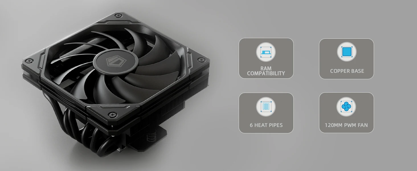 Heatpipes, HTPCs, ITX, fator de forma pequeno, ID-67-XT, 67mm Altura