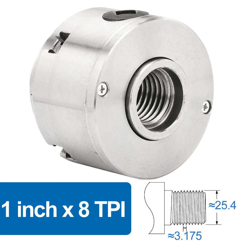 Lathe Chuck, 3-Inch 4-Jaw Woodturning Lathe Chuck, 1-Inch X 8TPI Wood Lathe Chuck Lathe Chuck Wood Lathe Accessories Cnc Lathe Tools Hardware